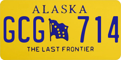 AK license plate GCG714