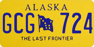 AK license plate GCG724