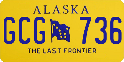 AK license plate GCG736