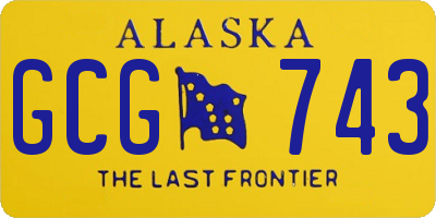 AK license plate GCG743