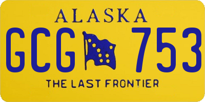 AK license plate GCG753