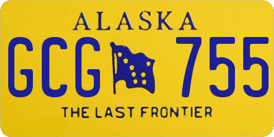 AK license plate GCG755