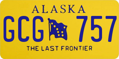 AK license plate GCG757