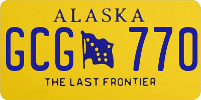 AK license plate GCG770