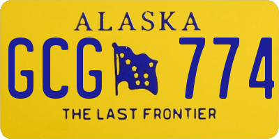 AK license plate GCG774