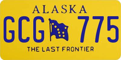AK license plate GCG775