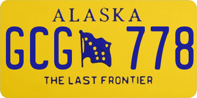 AK license plate GCG778