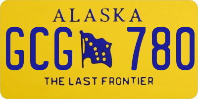 AK license plate GCG780