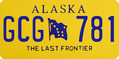 AK license plate GCG781