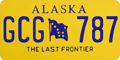 AK license plate GCG787