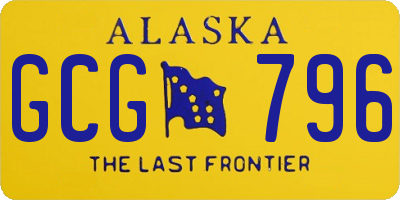 AK license plate GCG796
