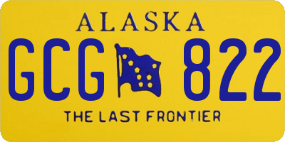 AK license plate GCG822
