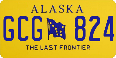 AK license plate GCG824
