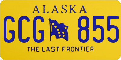 AK license plate GCG855