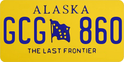 AK license plate GCG860