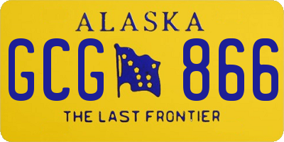 AK license plate GCG866