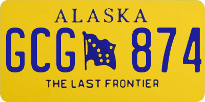 AK license plate GCG874