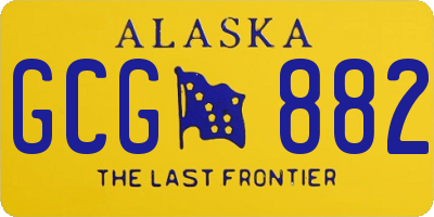 AK license plate GCG882