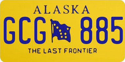 AK license plate GCG885