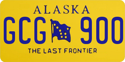 AK license plate GCG900