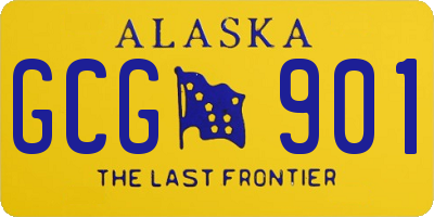AK license plate GCG901