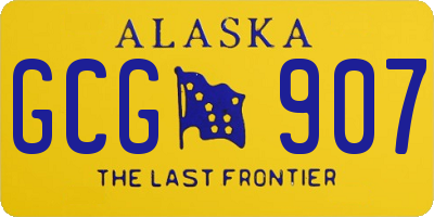 AK license plate GCG907