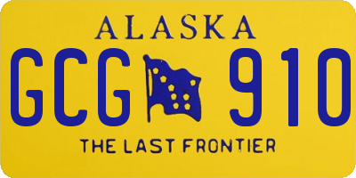 AK license plate GCG910