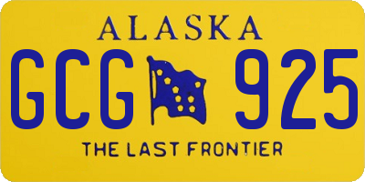 AK license plate GCG925