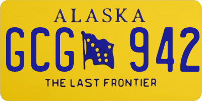 AK license plate GCG942