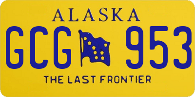 AK license plate GCG953