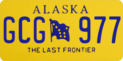 AK license plate GCG977