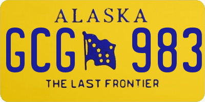 AK license plate GCG983