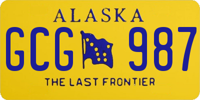 AK license plate GCG987