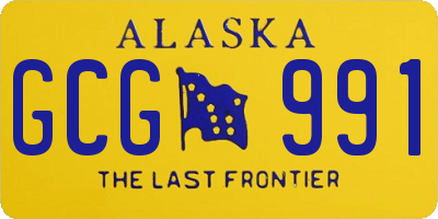 AK license plate GCG991