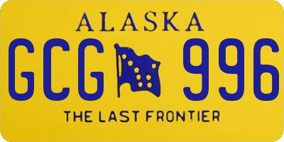 AK license plate GCG996