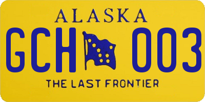 AK license plate GCH003