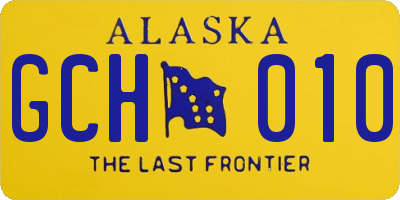 AK license plate GCH010