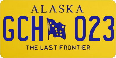 AK license plate GCH023