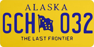AK license plate GCH032