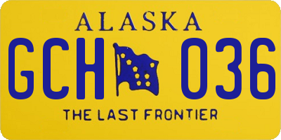 AK license plate GCH036