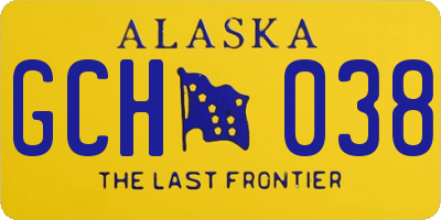 AK license plate GCH038