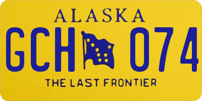 AK license plate GCH074
