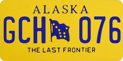 AK license plate GCH076
