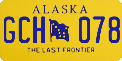 AK license plate GCH078
