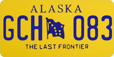 AK license plate GCH083