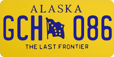 AK license plate GCH086