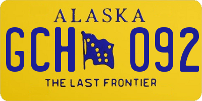AK license plate GCH092