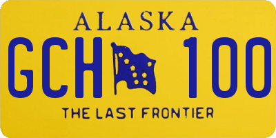 AK license plate GCH100