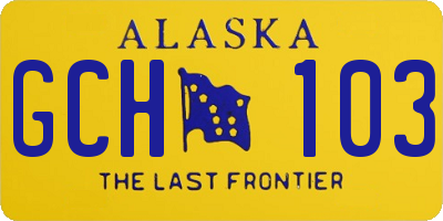 AK license plate GCH103