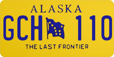 AK license plate GCH110